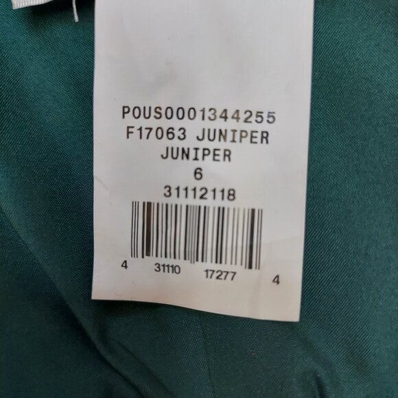 NEW Davids Bridal Formal Dress Forest Green Lace Chiffon 1 Shoulder Size 6 - Picture 7 of 15